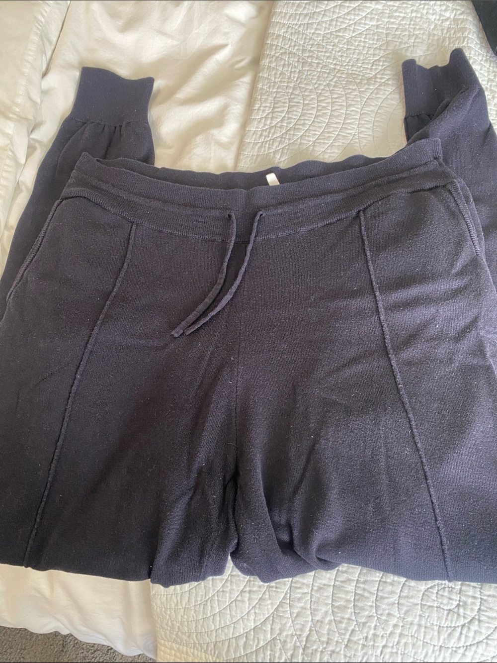 Cozy Navy Blue XL Drawstring Lounge Pants